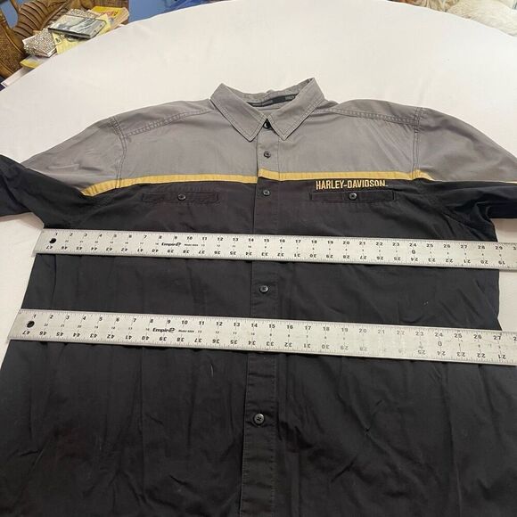 Harley Davidson VTG Men’s Embroidered Grey Button Up Shirt Size 3XL - Picture 4 of 7